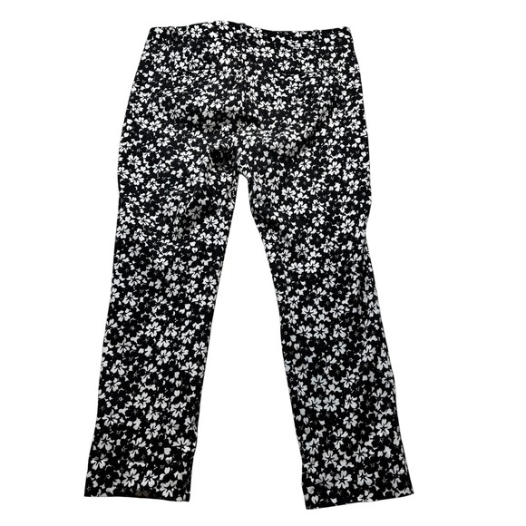 Banana Republic Pants - Banana Republic‎ Sloan Floral Pants Black White  Ankle Trousers SZ 12 #1052